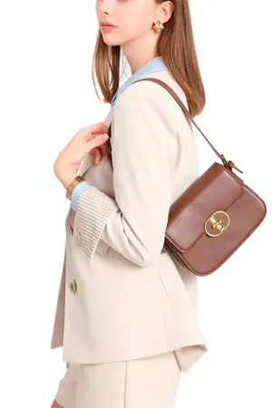 Bolsa Bianca transversal marrom escuro